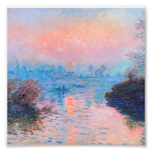 Impression Photo Claude Monet - Coucher De Soleil Sur La Seine