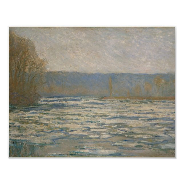 Impression Photo Claude Monet - Disparition de glace sur la Seine (Devant)