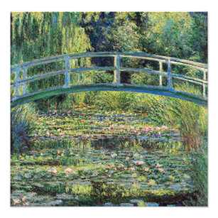 Impression Photo Claude Monet - Etang Lily et Pont Japonais
