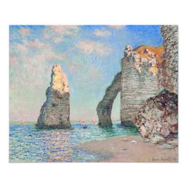 Impression Photo Claude Monet - Falaises à Etretat (Devant)