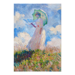 Impression Photo Claude Monet - Femme à l'ombrelle tournée vers la