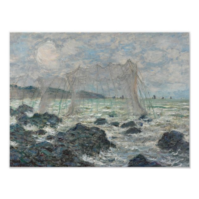 Impression Photo Claude Monet - Filets de pêche à Pourville (Devant)