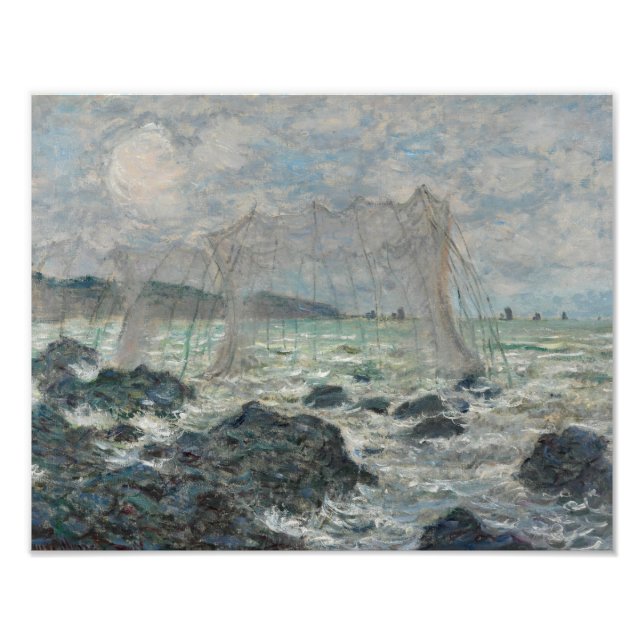 Impression Photo Claude Monet - Filets de pêche à Pourville (Devant)