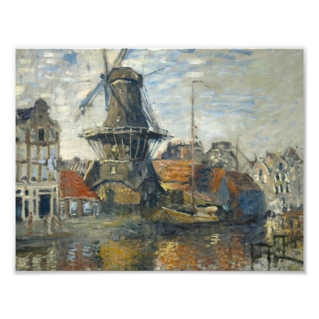 Impression Photo Claude Monet - Le moulin à vent sur l'Onbekende (Devant)