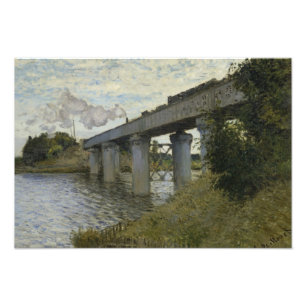 Impression Photo Claude Monet - Le pont ferroviaire à Argenteuil