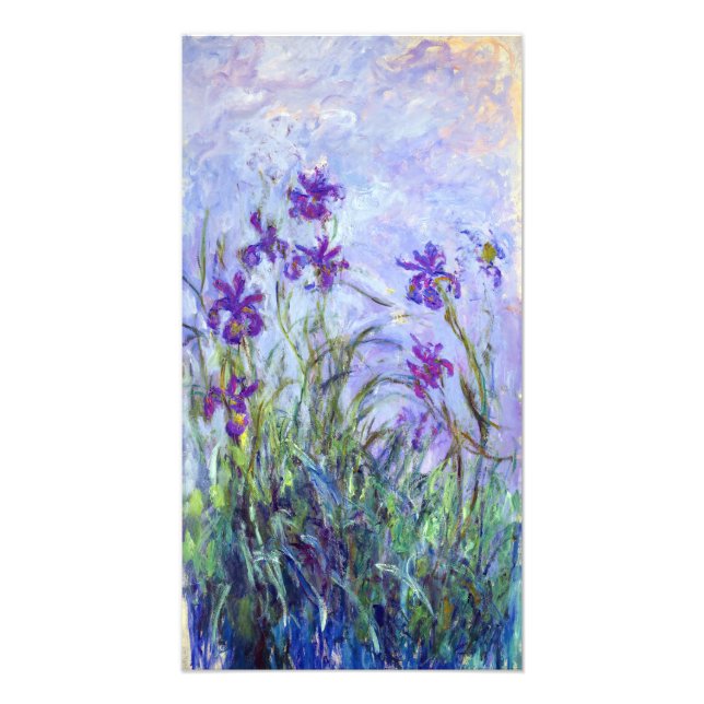Impression Photo Claude Monet - Lilac Irises / Iris Mauves (Devant)