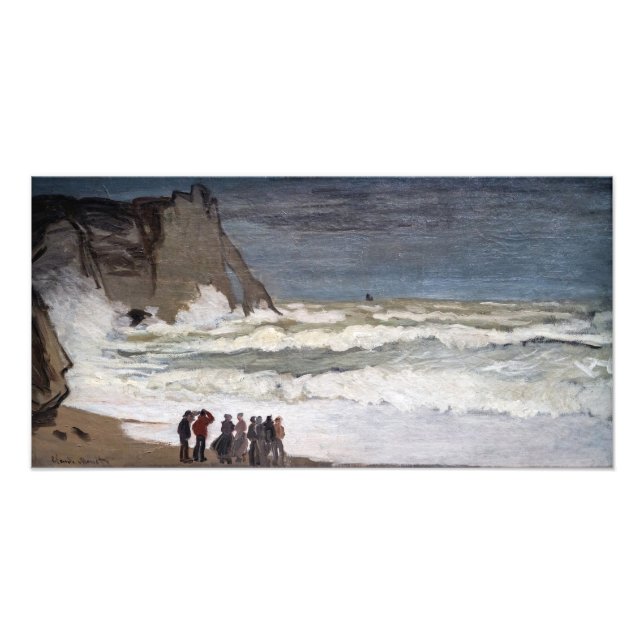 Impression Photo Claude Monet - Mer agitée à Etretat (Devant)