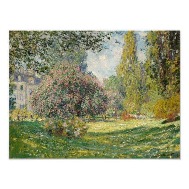 Impression Photo Claude Monet - Paysage : Le Parc Monceau (Devant)