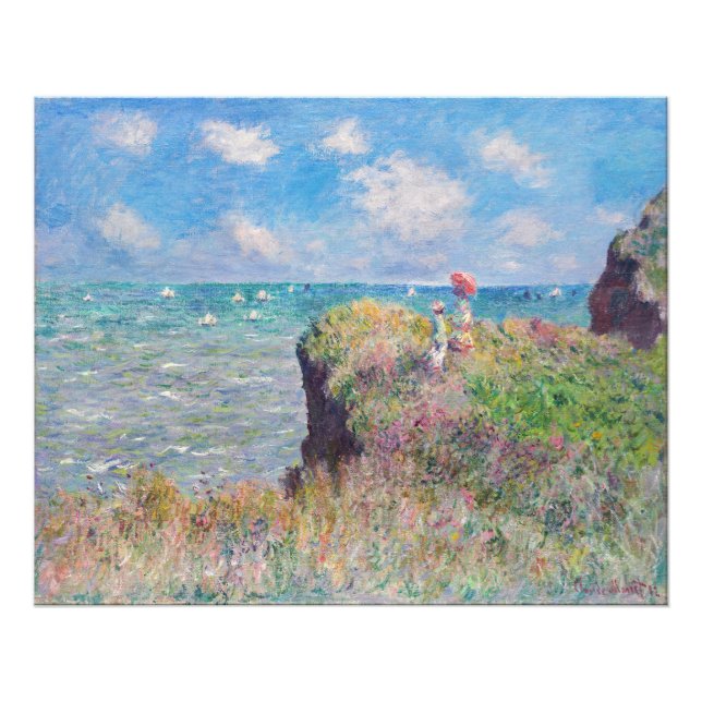 Impression Photo Claude Monet - Promenade Cliff à Pourville (Devant)