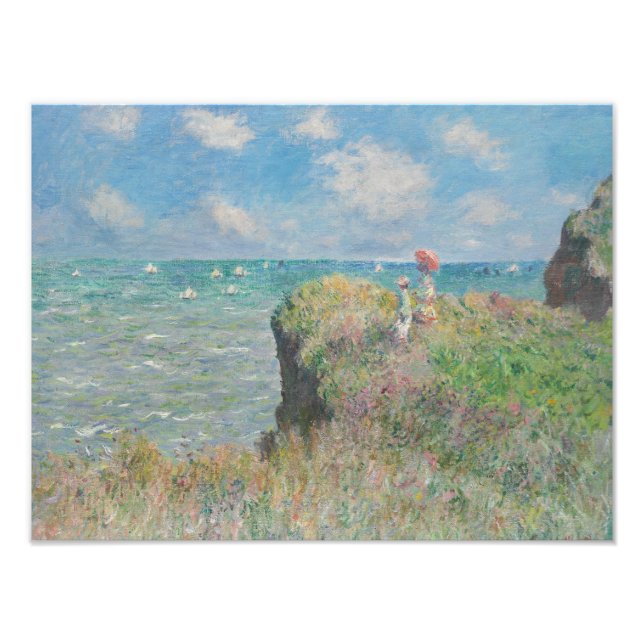 Impression Photo Claude Monet - Promenade Cliff à Pourville (Devant)