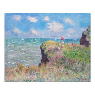 Impression Photo Claude Monet - Promenade sur la falaise à Pourvill
