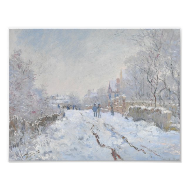 Impression Photo Claude Monet - Scène de neige à Argenteuil (Devant)