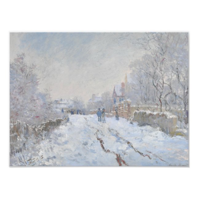 Impression Photo Claude Monet - Scène de neige à Argenteuil (Devant)