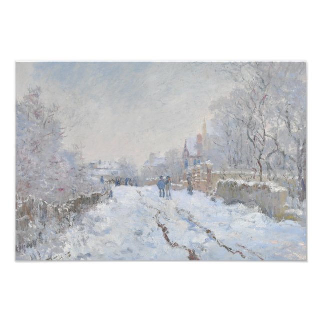 Impression Photo Claude Monet - Scène de neige à Argenteuil (Devant)