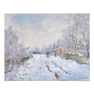Impression Photo Claude Monet - Scène de neige à Argenteuil