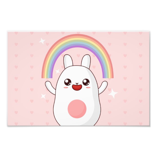 Impression Photo Clipart arc-en-ciel de Kawaii (Devant)