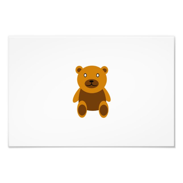 Impression Photo Clipart Brown d'ours de nounours (Devant)