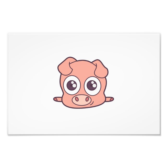 Impression Photo Clipart mignon de porc (Devant)