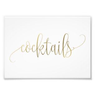 Impression Photo Cocktails Signer Choisissez Votre Taille - Faux Go