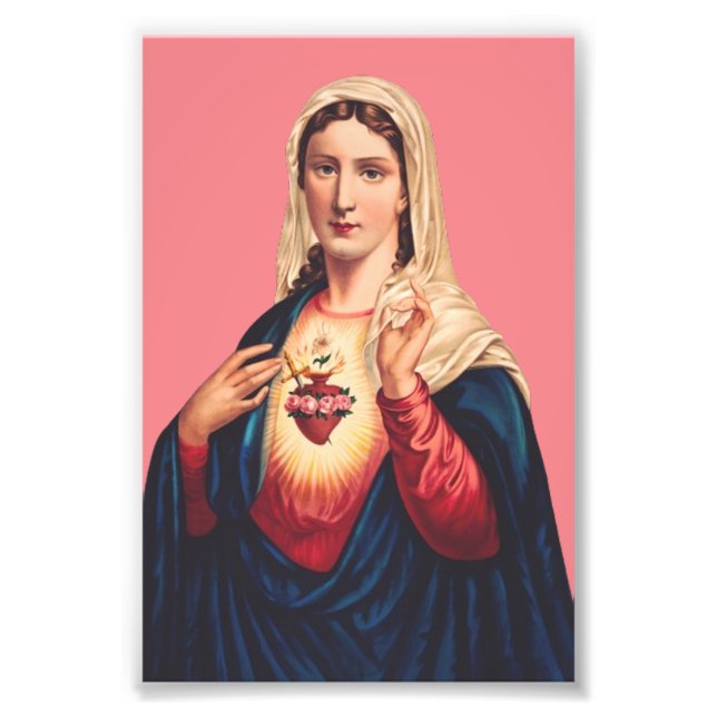 Impression Photo Coeur immaculé de la Vierge Marie (Devant)