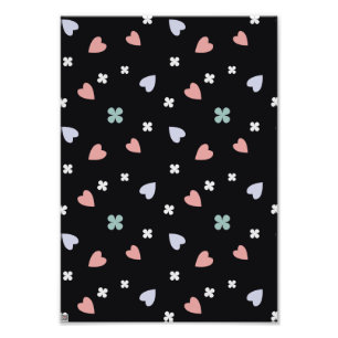 Impression Photo Cœurs de trèfle mignons motif amour chanceux