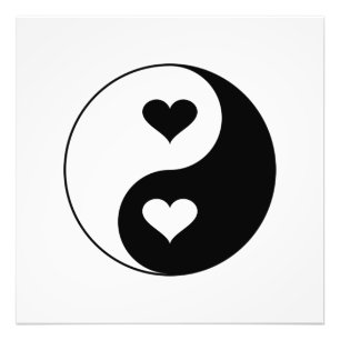 Impression Photo Coeurs de Yin Yang
