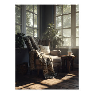 Impression Photo Coin Chaise Longue Ensoleillé Cosy