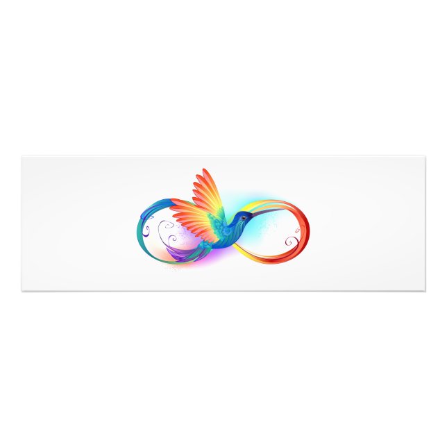 Impression Photo Colibri arc-en-ciel avec symbole Infinity (Devant)