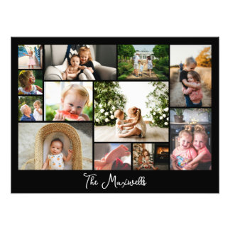 Impression Photo Collage de 12 photos unique minimaliste simple mon