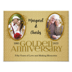 Impression Photo Collage de caddie du 50e anniversaire 8-1/2x11