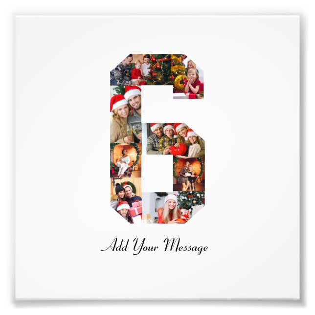 Impression Photo Collage de photos numéro 6 noir et blanc (Devant)