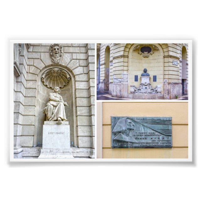 Impression Photo Collage de sculptures de Franz Liszt (Devant)