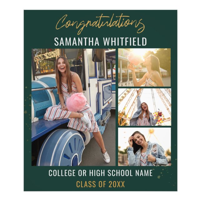 Impression Photo Collage des diplômés Green Grad 2024 (Devant)