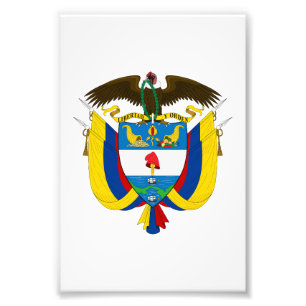 Impression Photo Colombie pays blason armoiries symbole emblème dra