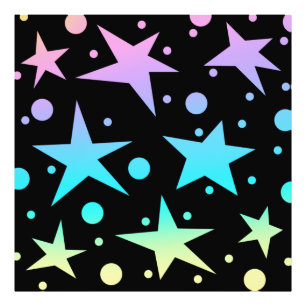 Impression Photo Colorée Ombre Stars et collection Pois
