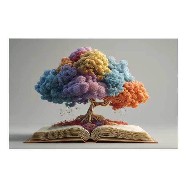 Impression Photo Colorful Storybook Tree Fantasy Bloom (Devant)
