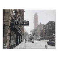 Columbus Avenue Liqueur Store NYC Snowstorm Winter