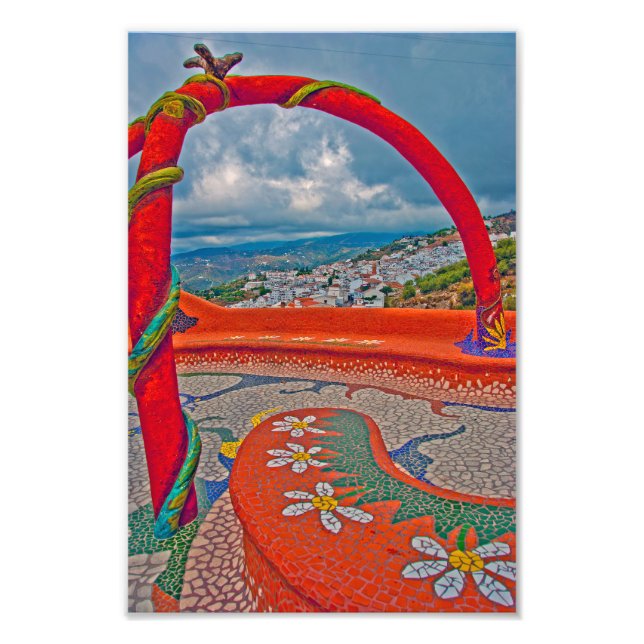 Impression Photo Competa Costa Del Sol Andalucia Espagne (Devant)