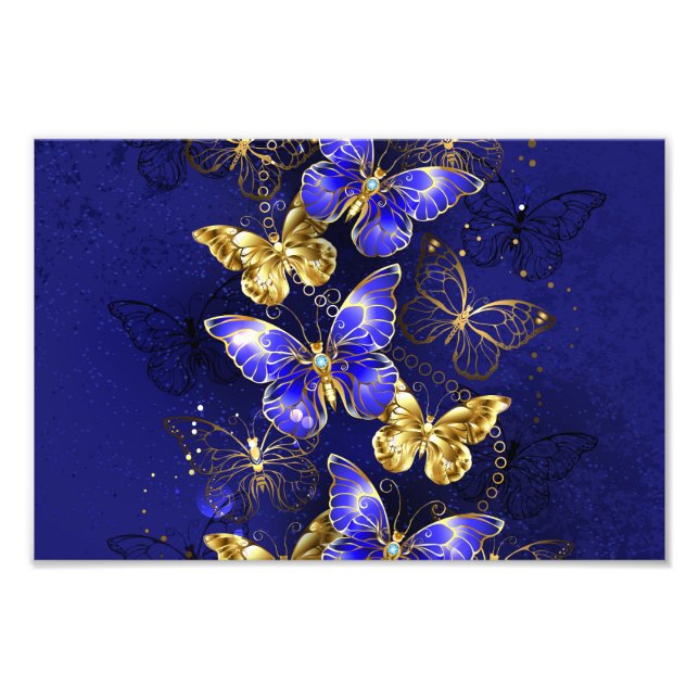 Impression Photo Composition avec papillons Sapphire (Devant)