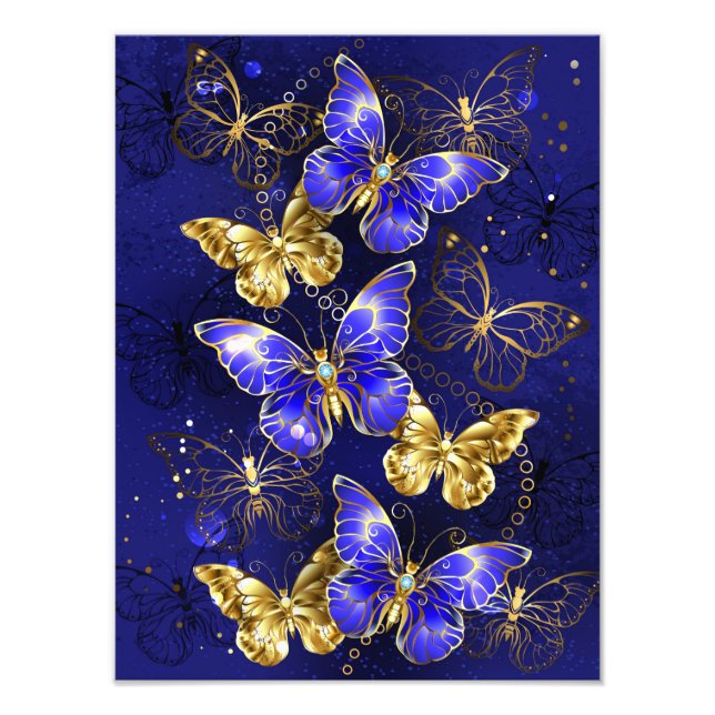 Impression Photo Composition avec papillons Sapphire (Devant)