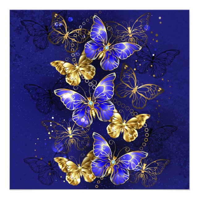 Impression Photo Composition avec papillons Sapphire (Devant)