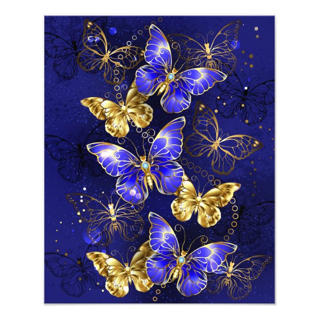 Impression Photo Composition avec papillons Sapphire (Devant)