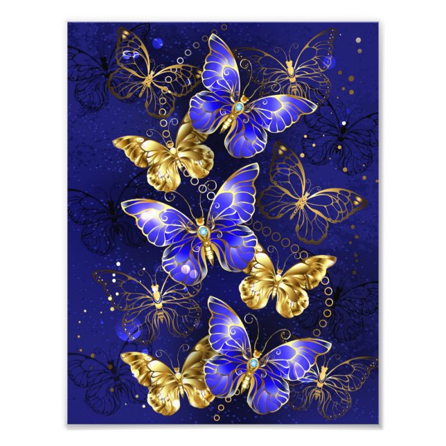 Impression Photo Composition avec papillons Sapphire (Devant)