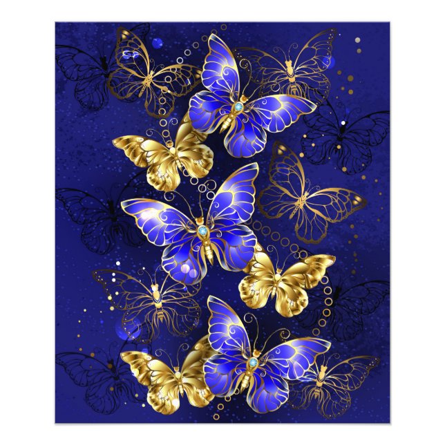 Impression Photo Composition avec papillons Sapphire (Devant)