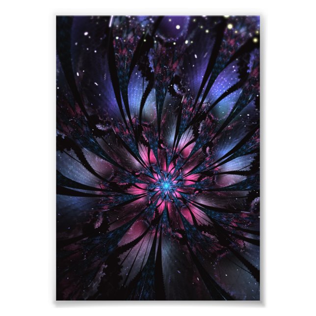 Impression Photo Conception Abstraite des fleurs fractales. (Devant)