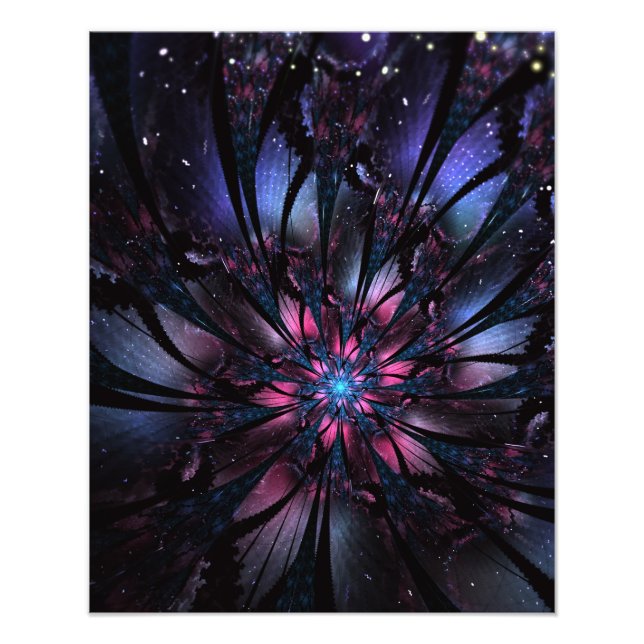 Impression Photo Conception Abstraite des fleurs fractales. (Devant)