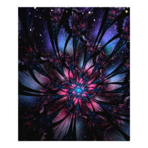 Impression Photo Conception Abstraite des fleurs fractales.