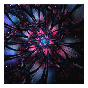 Impression Photo Conception Abstraite des fleurs fractales.