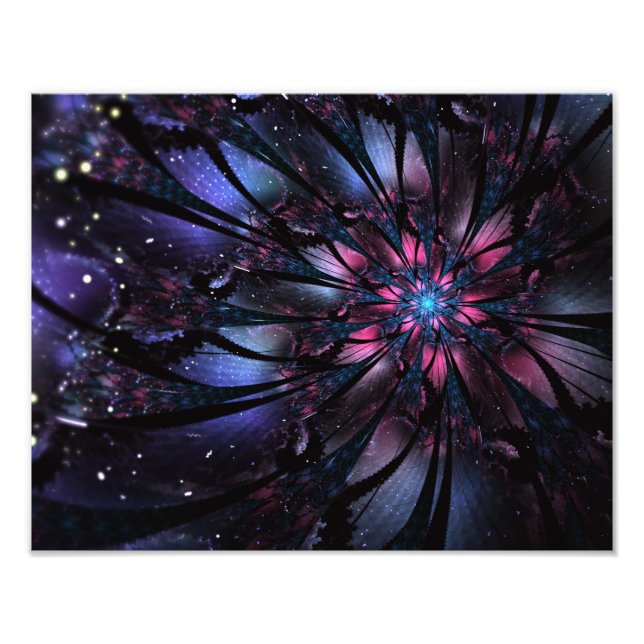 Impression Photo Conception Abstraite des fleurs fractales. (Devant)