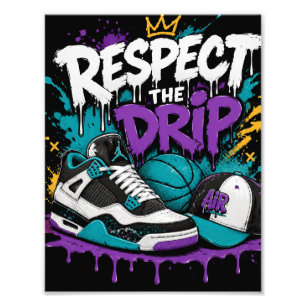 Impression Photo Conception de basketball Respect The Drip